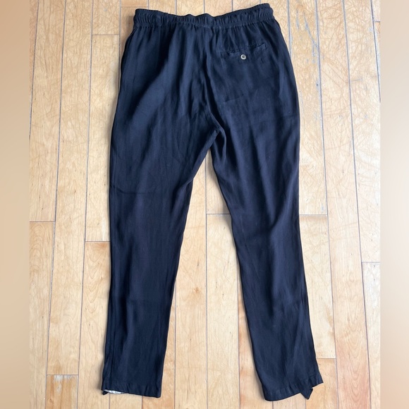 Noa Noa Relaxed Fit Boho Flowy Ruffle Black Pants with Elastic Waist – Size 40 - Picture 6 of 9